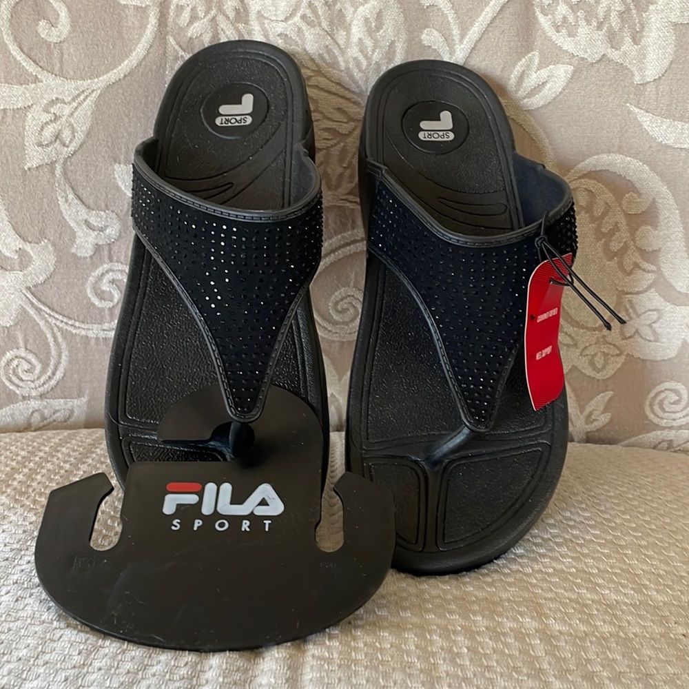 Fila Bling Sport Wedge with Tonal Stones. Women’s size Large 9/10. New With Tags